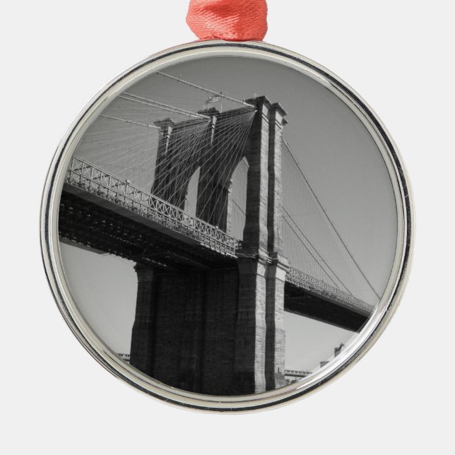 Metal Ornamento da foto da ponte de Brooklyn (Frente)