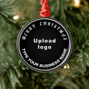 Metal Ornamento da Ronda Negra de Natal Comercial