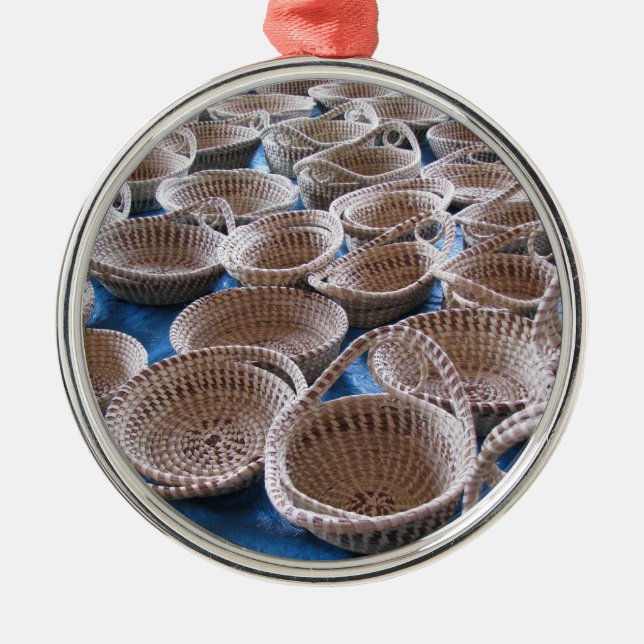 Metal Ornamento das cestas do SC Sweetgrass de (Frente)