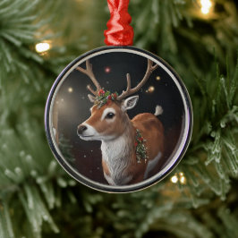 Metal Ornamento das Reenas de Natal