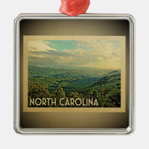Metal Ornamento das viagens vintage de North Carolina