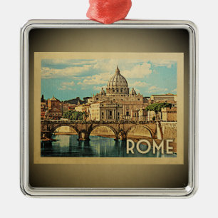 Metal Ornamento das viagens vintage de Roma Italia