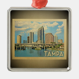 Metal Ornamento das viagens vintage de Tampa Florida
