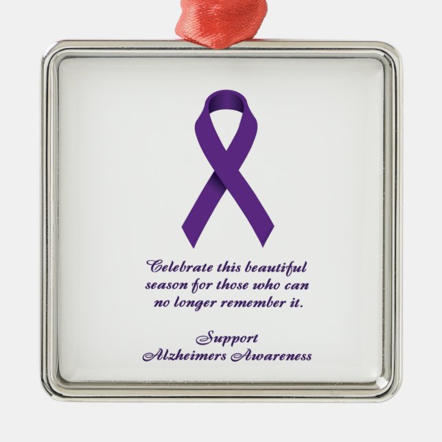 Metal Ornamento de Alzheimers (Frente)