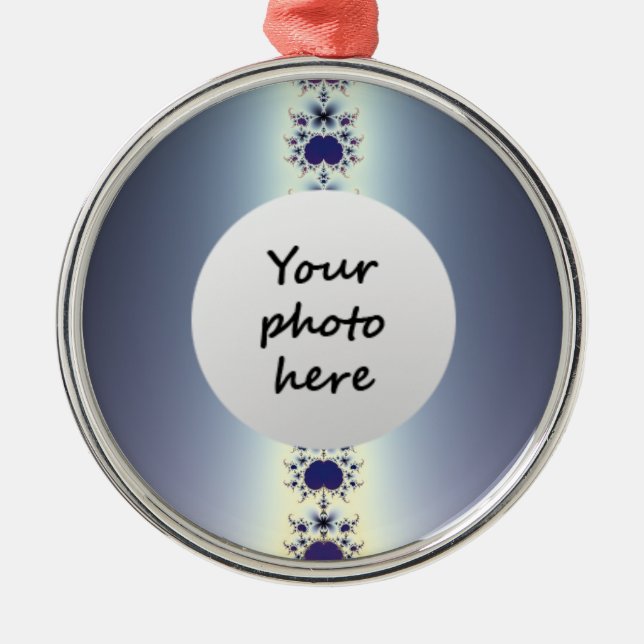 Metal Ornamento de Árvore de Natal de Colar Roxo (Frente)