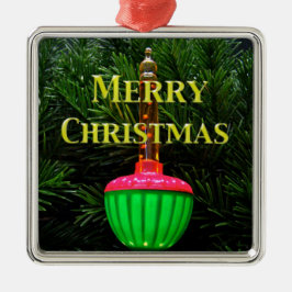 Metal Ornamento de Árvore de Natal Feliz