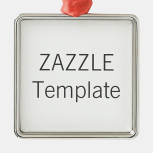 Metal Ornamento de Árvore de Natal SQUARE Premium Perso