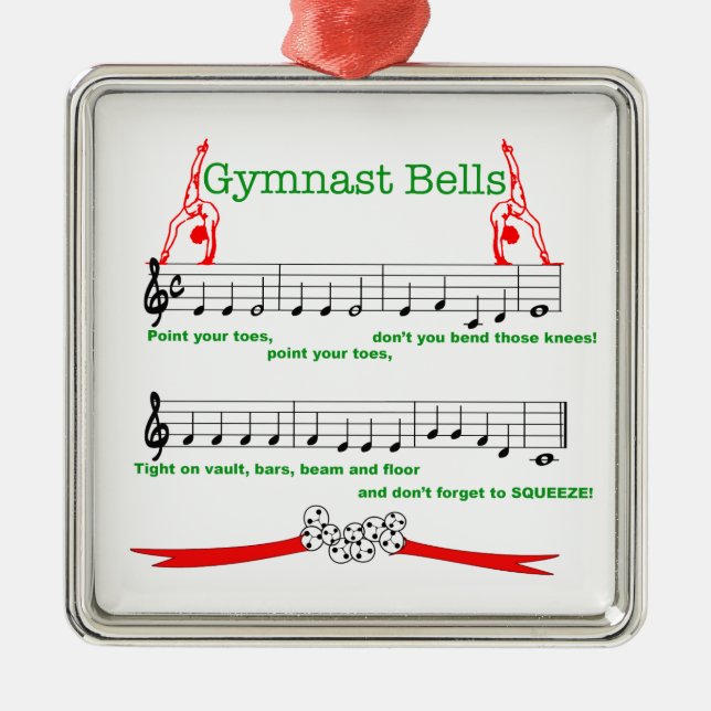 Metal Ornamento de Bels do Gymnast (Frente)