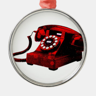 Metal Ornamento de Caixa de Telefone da Mesa Antiga pop