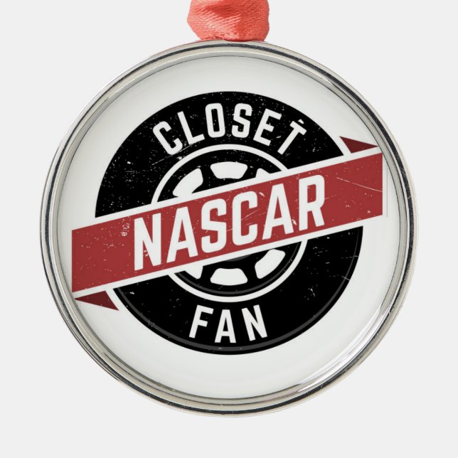Metal Ornamento de ClosetNASCARFan (Frente)