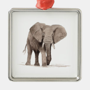 Metal ornamento de elefante
