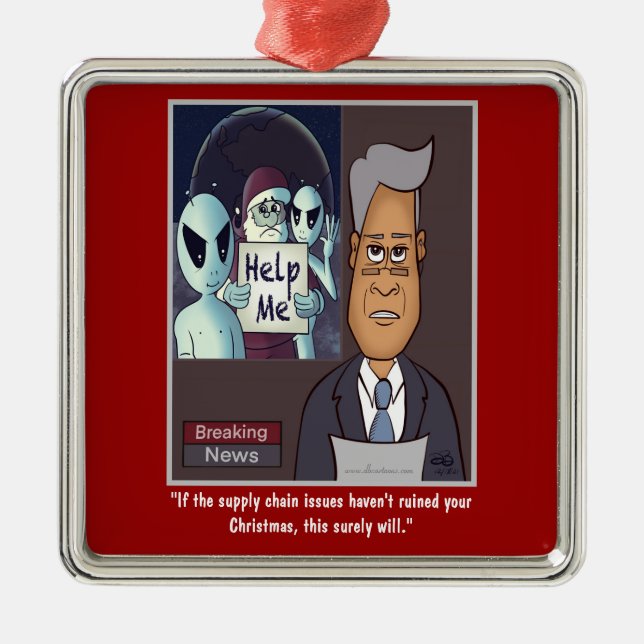 Metal Ornamento de feriados metálicos da cadeia de forne (Frente)