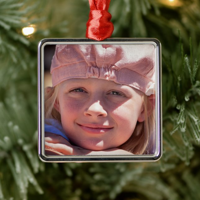 METAL ORNAMENTO DE FOTO PERSONALIZADO (Árvore)
