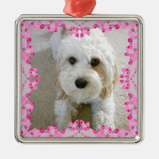 Metal Ornamento de Fotografias Cavachon Personalizado, C