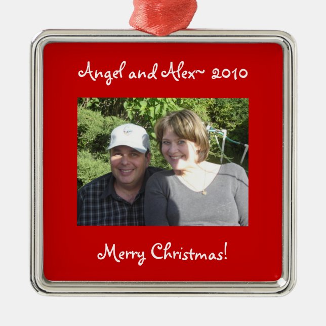 Metal Ornamento de Fotos (Frente)