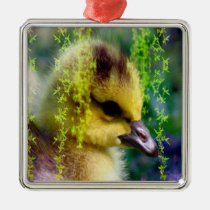Metal Ornamento de Gosling do bebê