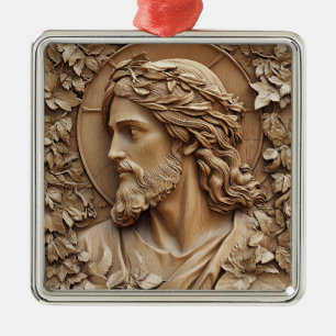 Metal Ornamento de Jesus Carving