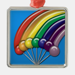 Metal Ornamento de Lollipops e Rainbows