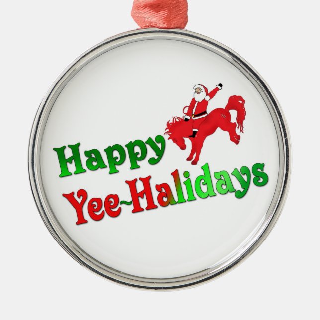 Metal Ornamento de luxe feliz de YEE-HAlidays (Frente)