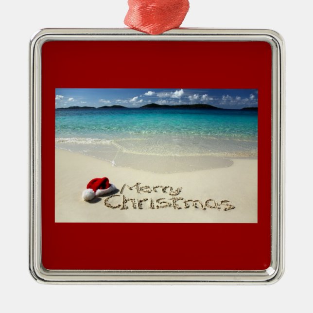 METAL ORNAMENTO DE NATAL DE PRAIA DE MERRY (Frente)