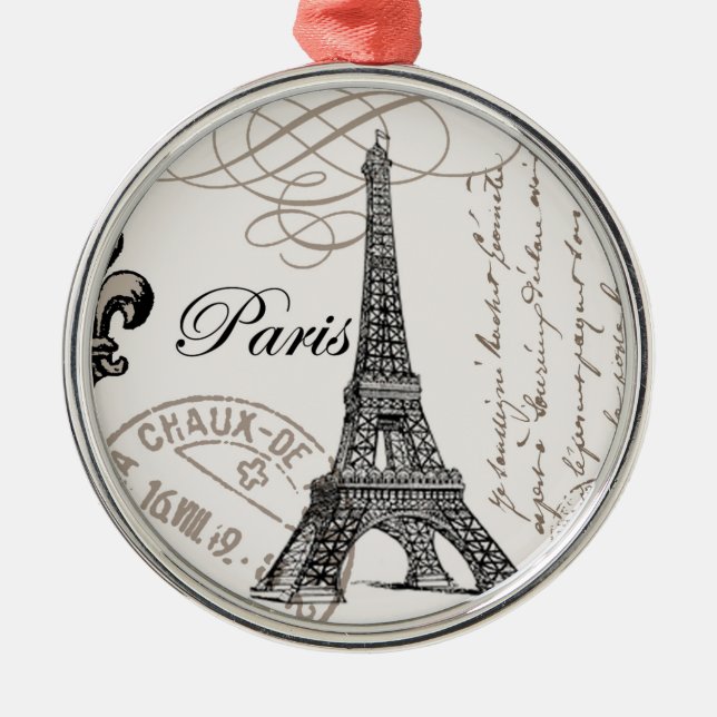 Metal Ornamento de Paris do vintage… (Frente)