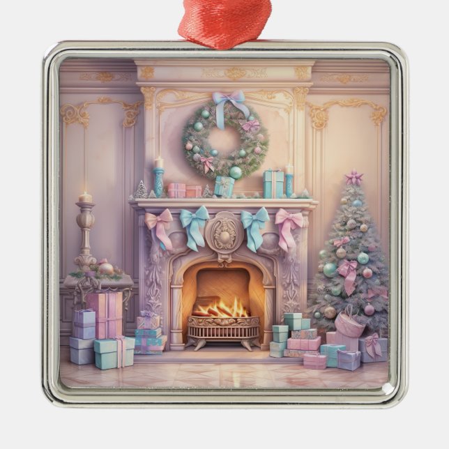 Metal Ornamento de Pastel Chrismas (Frente)