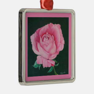 Metal Ornamento de Pétalas Rosa