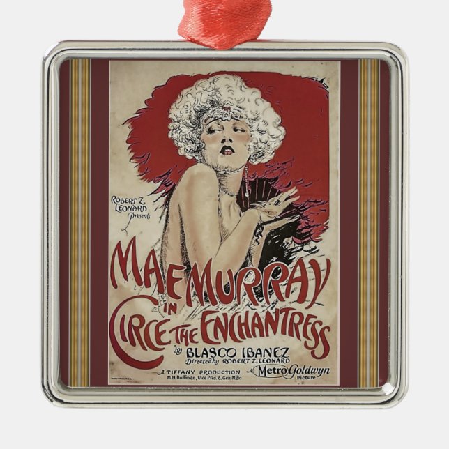 Metal Ornamento de poster vintage metálico (Frente)