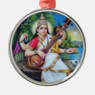 Metal Ornamento de Saraswati - versão 3