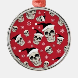 Metal Ornamento de Skelly Santa