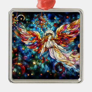 Metal Ornamento de Vidro Contido Por Aquarela De Natal