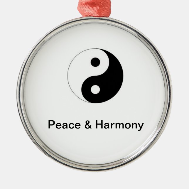 Metal Ornamento de Yin/Yang (Frente)