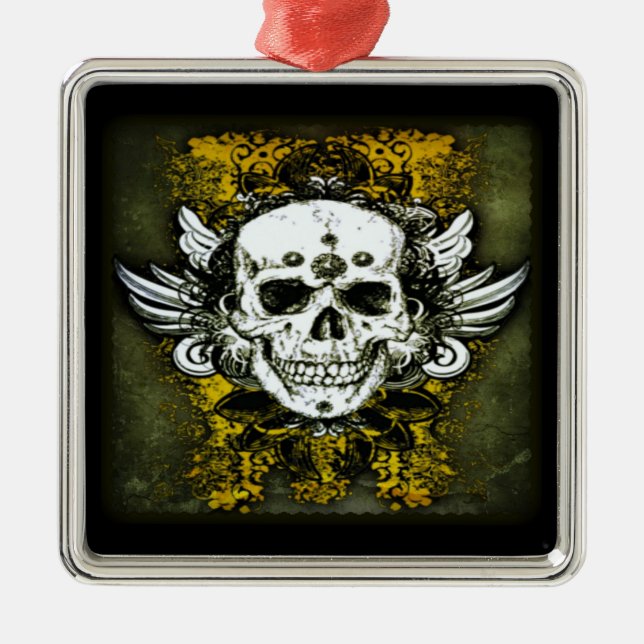 Metal Ornamento Dia De Los Muertos (Frente)