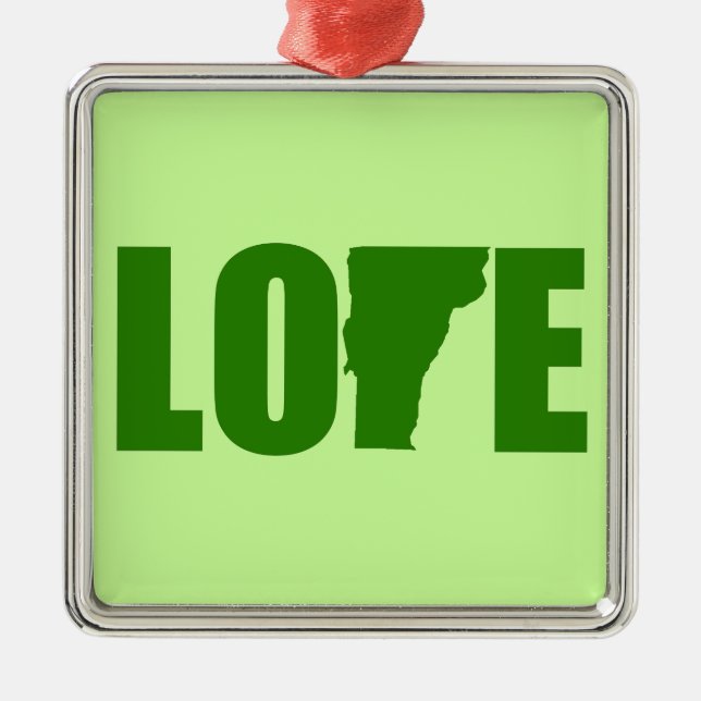 Metal Ornamento do amor de Vermont (Frente)