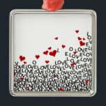 Metal Ornamento do Amor dia de os namorados<br><div class="desc">Amor dia de os namorados. Você também pode colocar uma pequena imagem à esquerda,  da sua escolha - que é opcional. A imagem está disponível para vários produtos.</div>