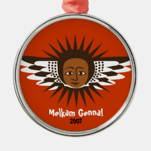 Metal Ornamento do anjo da adopção de Melkam Genna