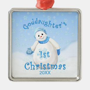 Metal Ornamento do boneco de neve do Natal do