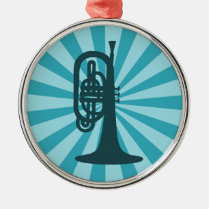 Metal Ornamento do Clef de Starburst Mellophone