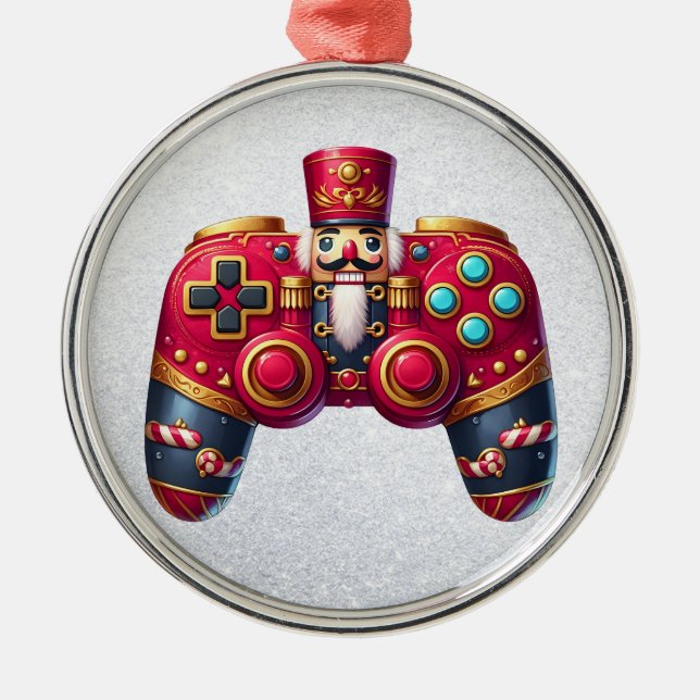 Metal Ornamento do Controlador de Jogo Nutcracker (Frente)
