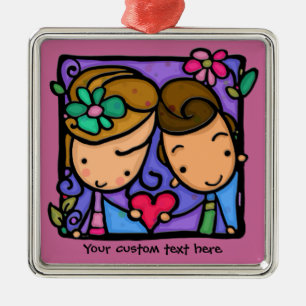 Metal Ornamento do costume do amor de LittleGirlie