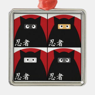 Metal Ornamento do gatinho de Ninja