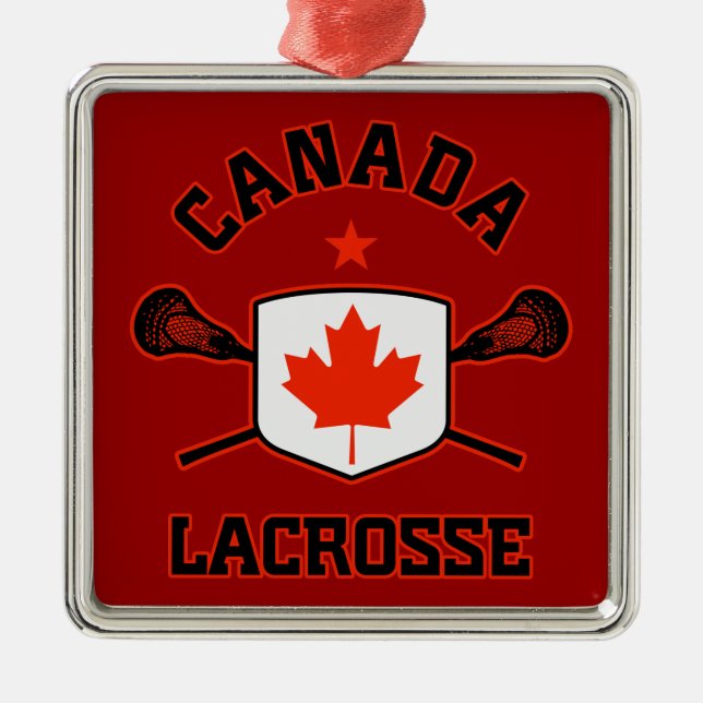 Metal Ornamento do Lacrosse de Canadá (Frente)
