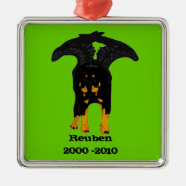 Metal Ornamento do memorial de Rottweiler
