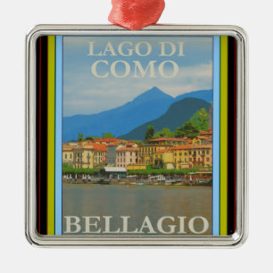 Metal Ornamento do poster de Bellagio Italia