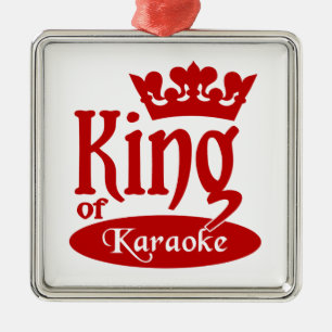 Metal ornamento do Rei de Karaoke