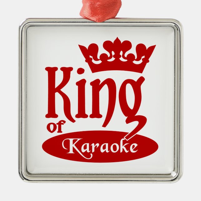 Metal ornamento do Rei de Karaoke (Frente)