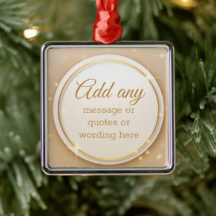 Metal Ornamento Dourado de Holiday Elegante Simples Pers