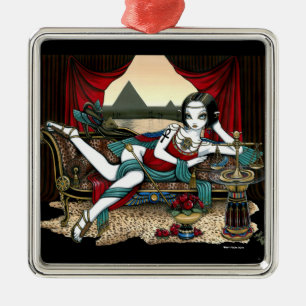 Metal Ornamento egípcio do anjo da deusa de "Mayet"