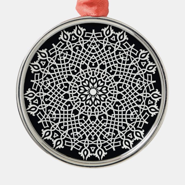 Metal Ornamento europeu de rendas de filigree (Frente)