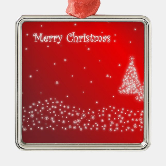 Metal Ornamento Feliz de Natal (Frente)